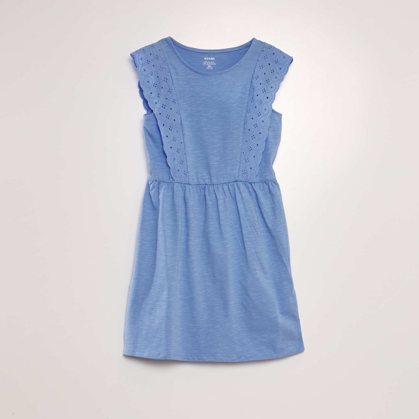 Robe avec broderies anglaises violet