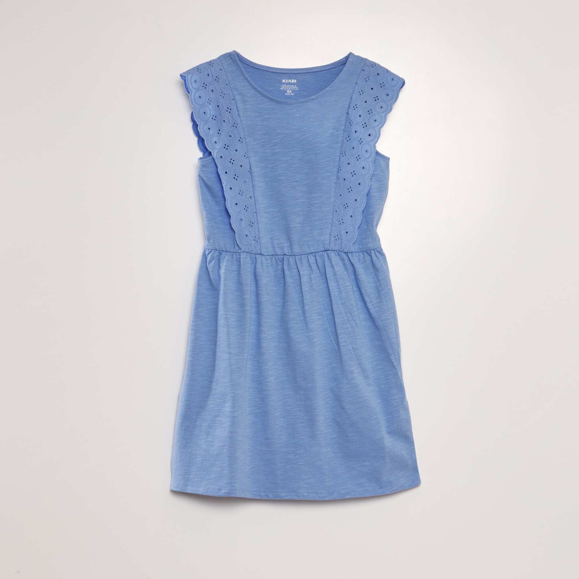 Robe avec broderies anglaises violet