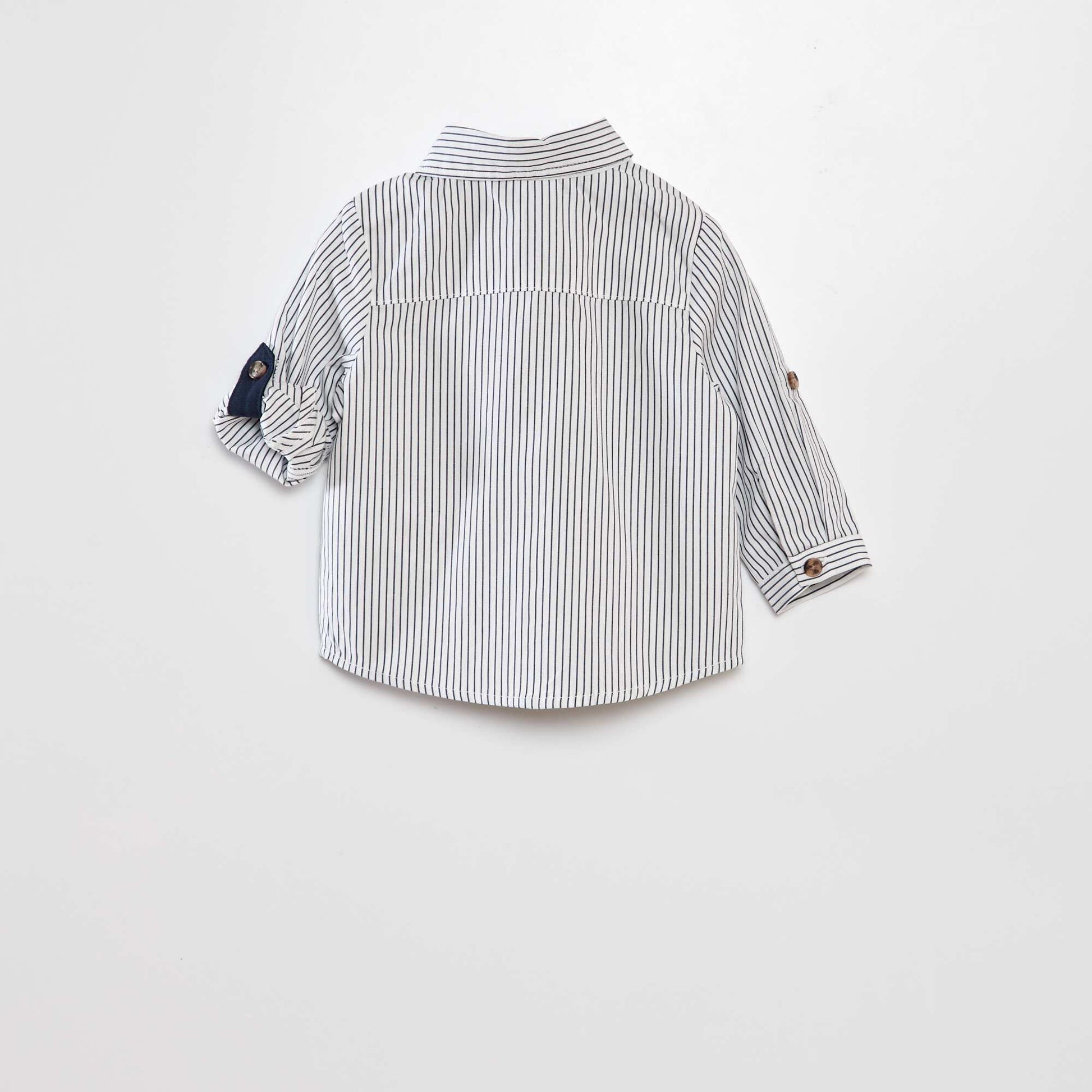 Chemise ray e avec noeud papillon Blanc ray e
