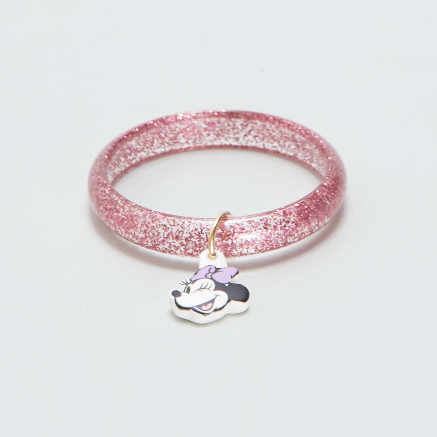 Lot de 4 bracelets + 4 bagues 'Daisy et Minnie' Rose
