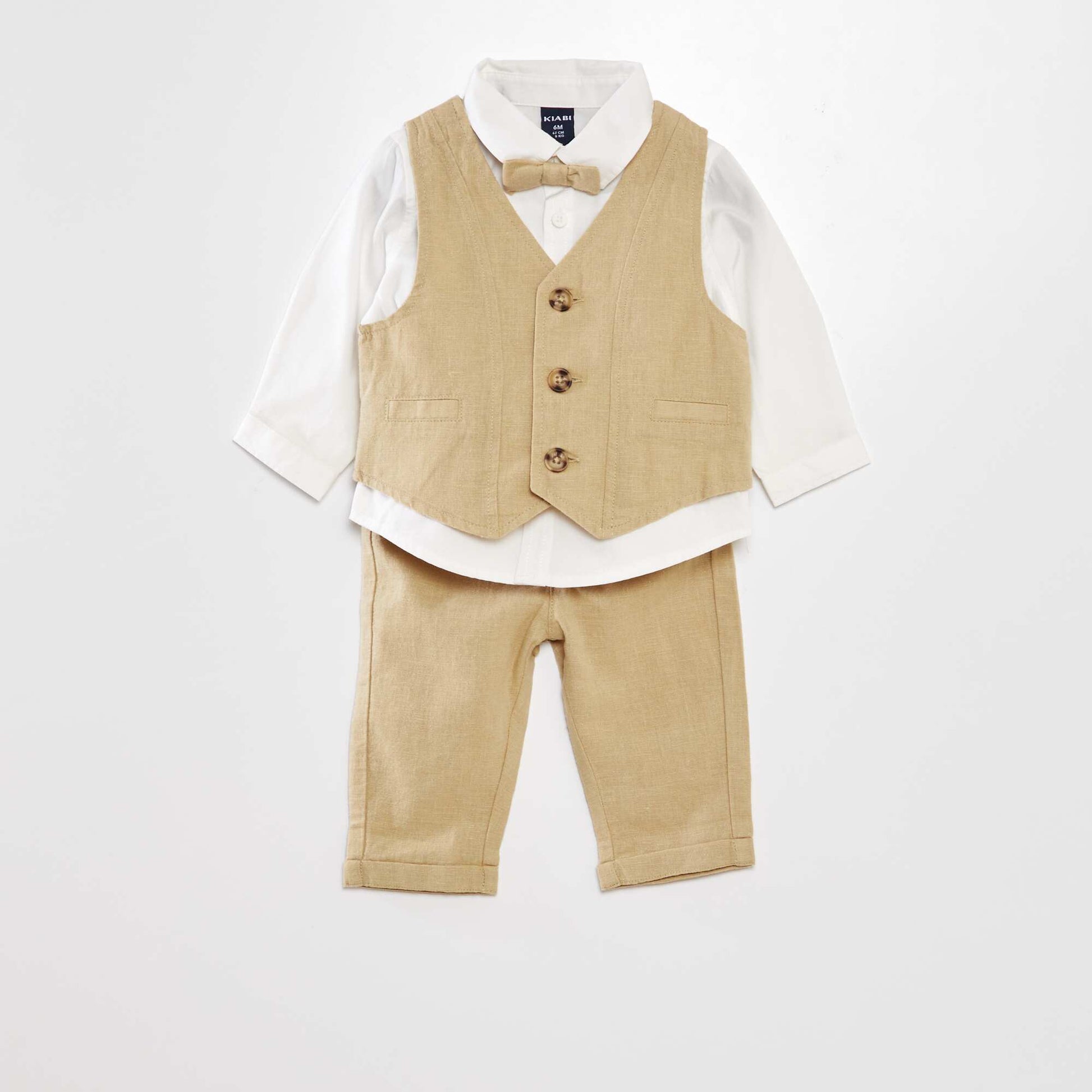 Ensemble de c r monie - 4 pi ces Beige/blanc