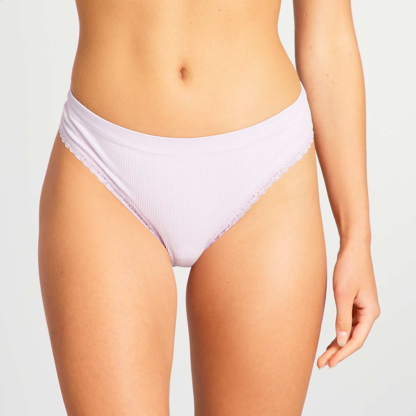 Lot de 2 tangas c tel s Violet/blanc