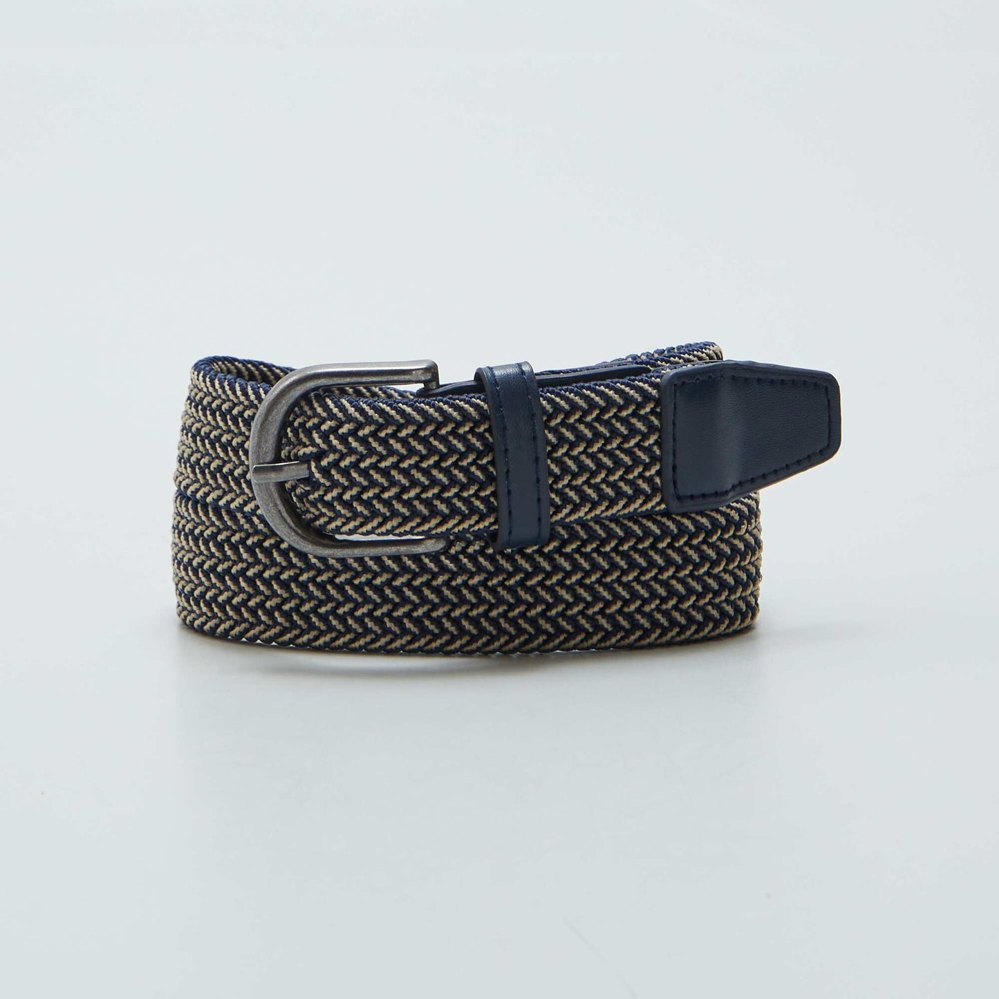 Ceinture tress e  lastiqu e Bleu