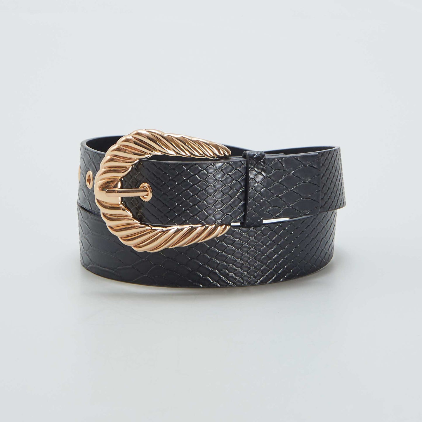 Ceinture effet croco Noir