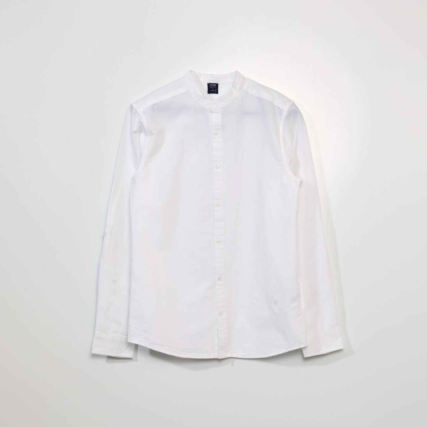 Chemise oxford col mao Blanc