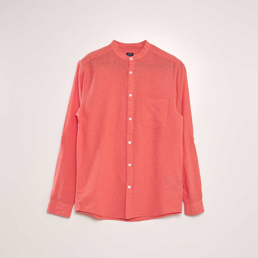 Chemise à col mao Corail