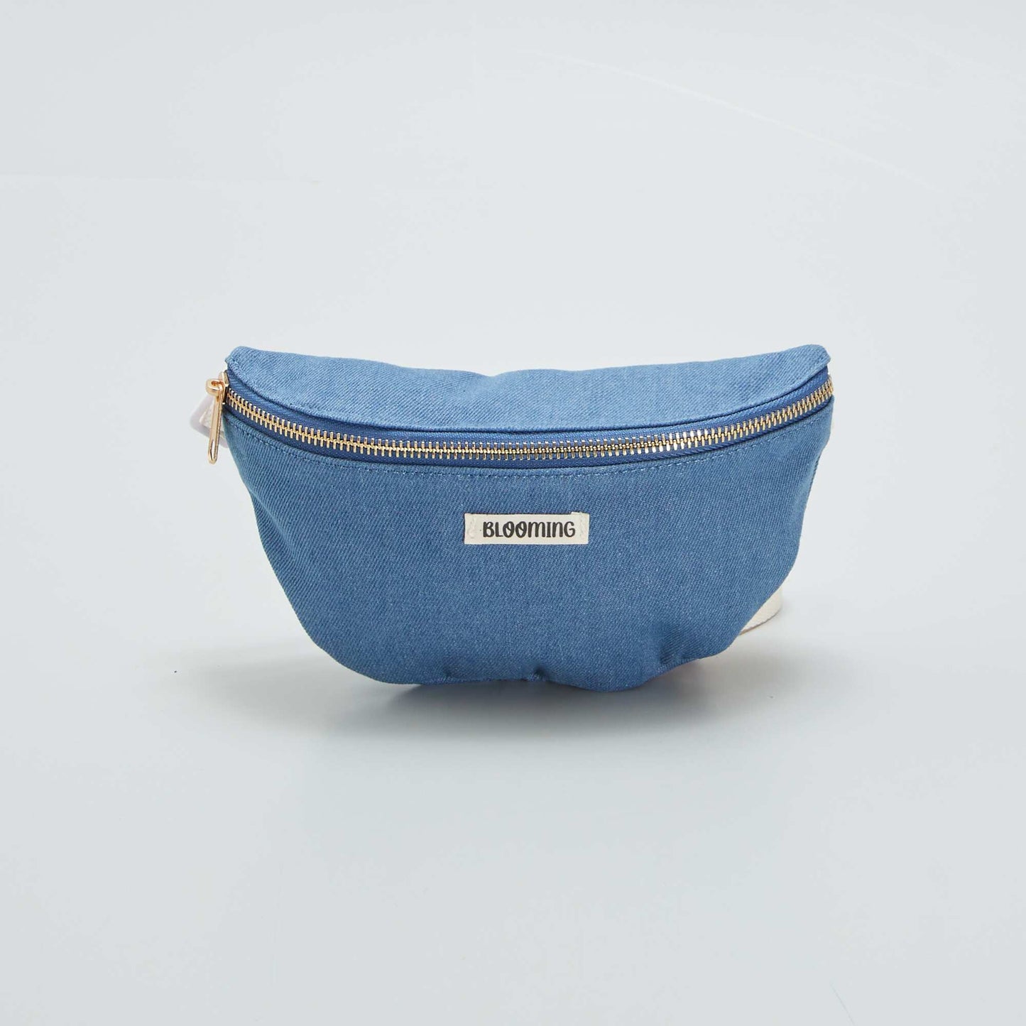 Sac banane en denim avec imprim int rieur Bleu denim