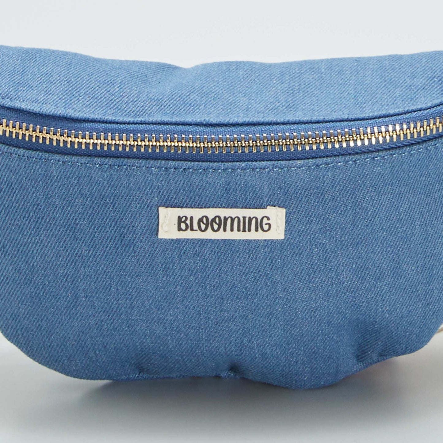 Sac banane en denim avec imprim int rieur Bleu denim