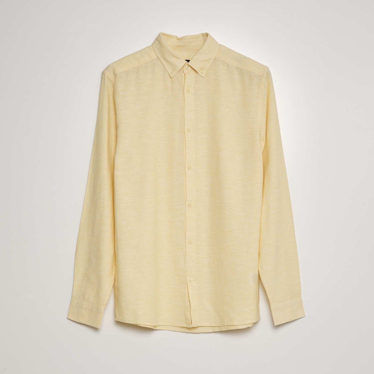 Chemise   manches longues avec lin Jaune