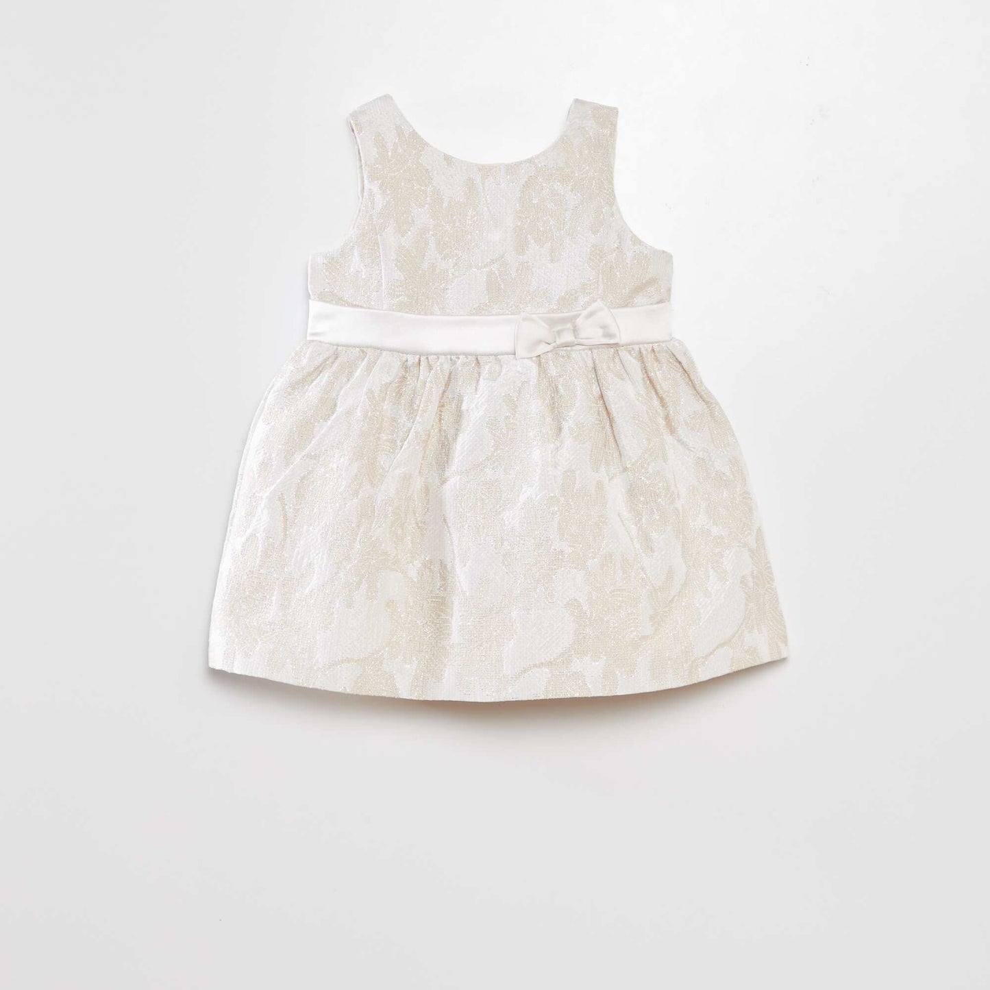 Robe de c r monie en jacquard Blanc/dor