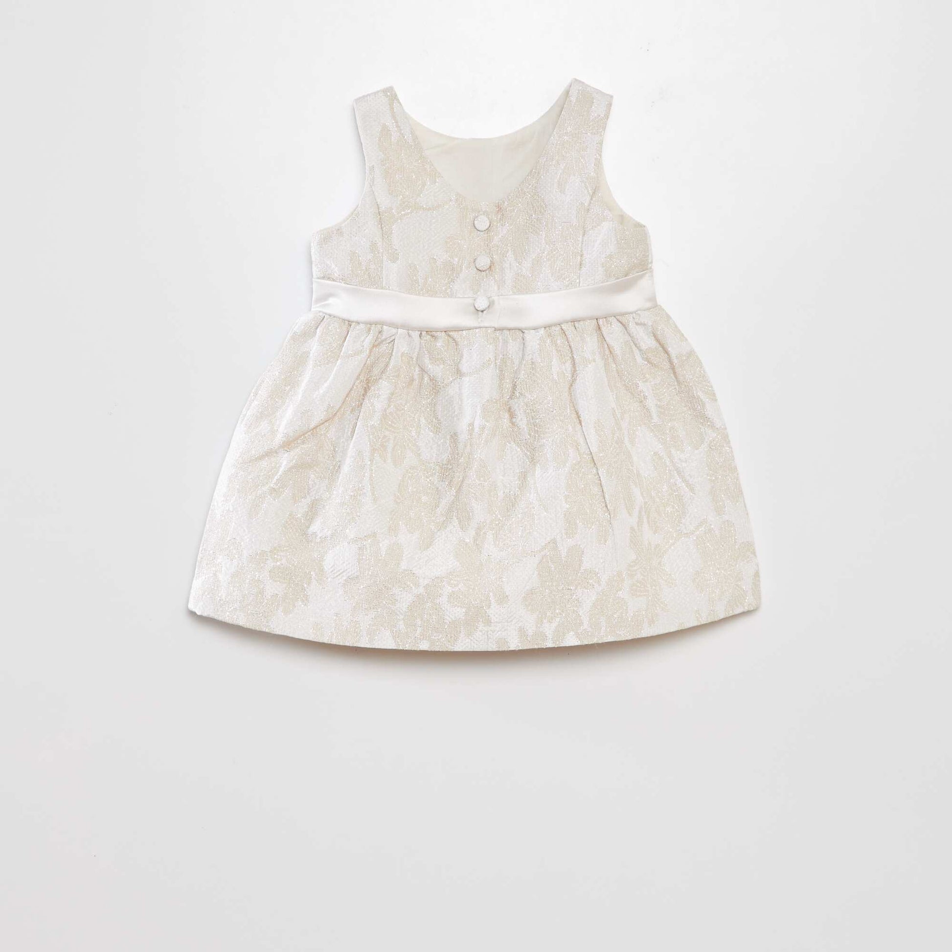 Robe de c r monie en jacquard Blanc/dor