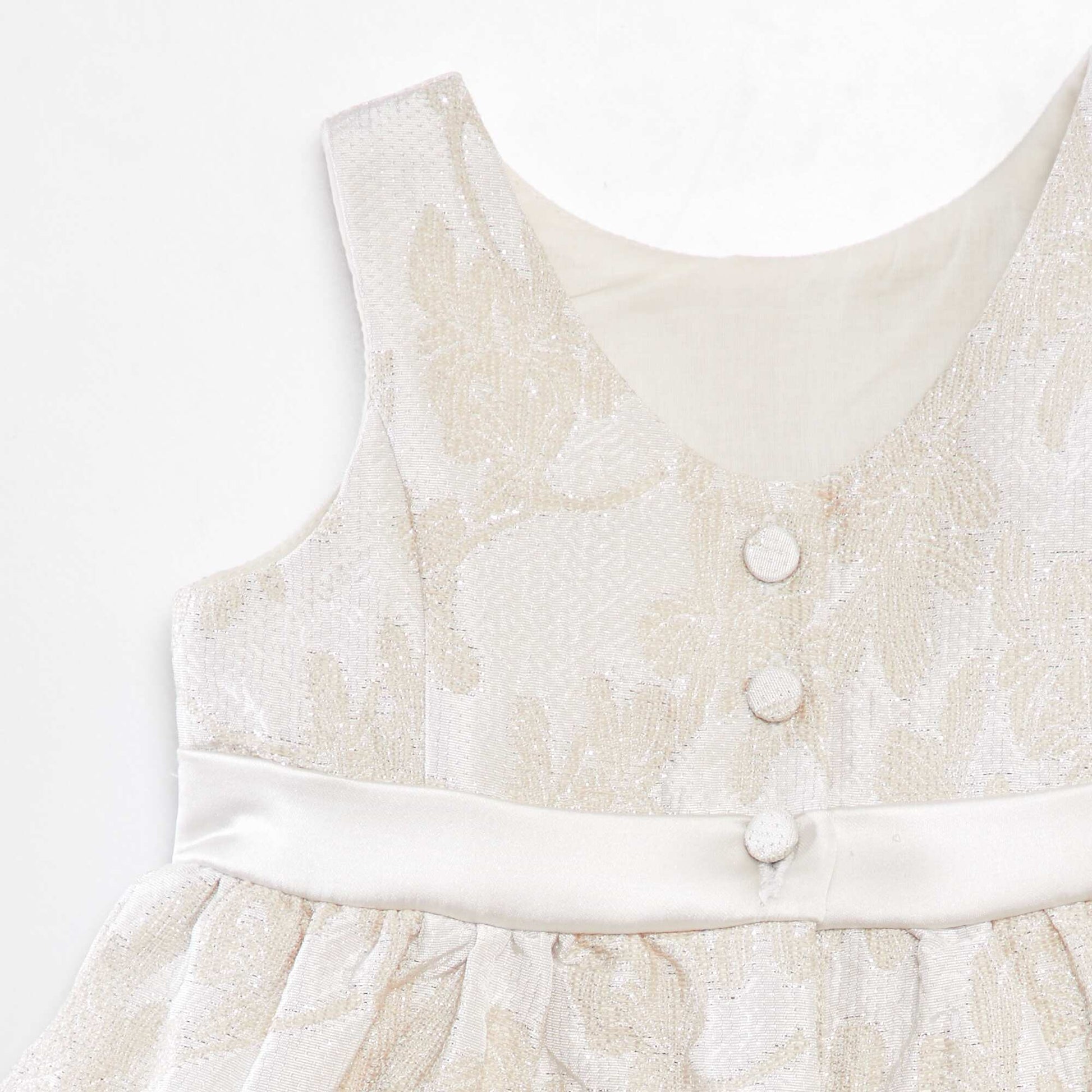 Robe de c r monie en jacquard Blanc/dor