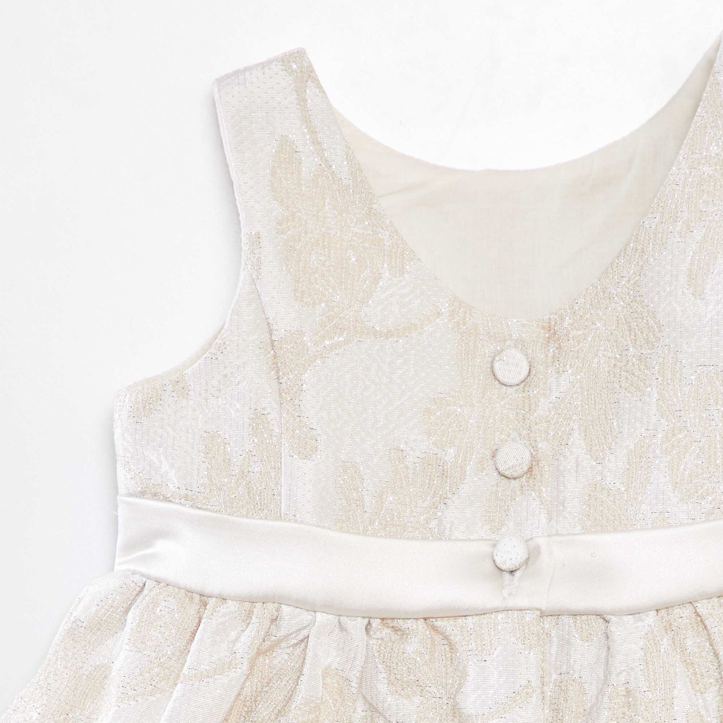 Robe de c r monie en jacquard Blanc/dor