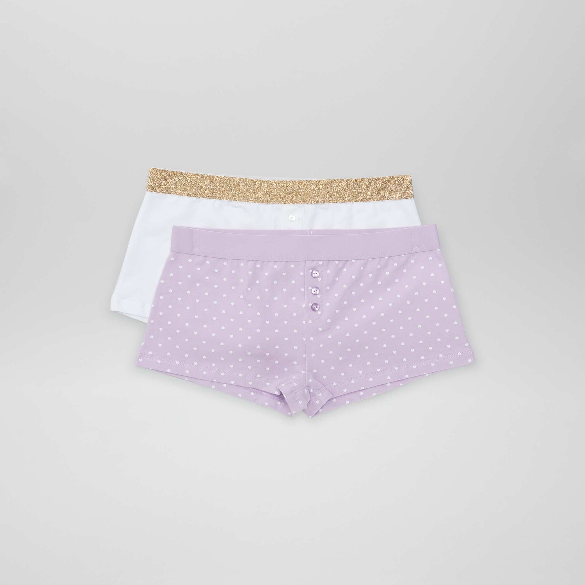 Lot de 2 shorties Violet