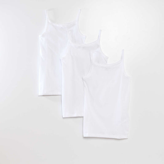 Lot de 3 d bardeurs coton Blanc