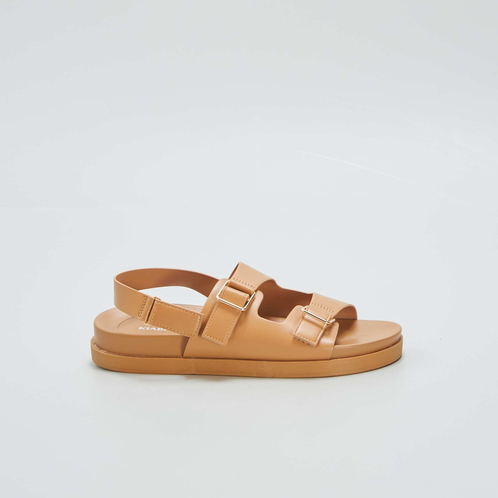 Sandales double-bride Marron