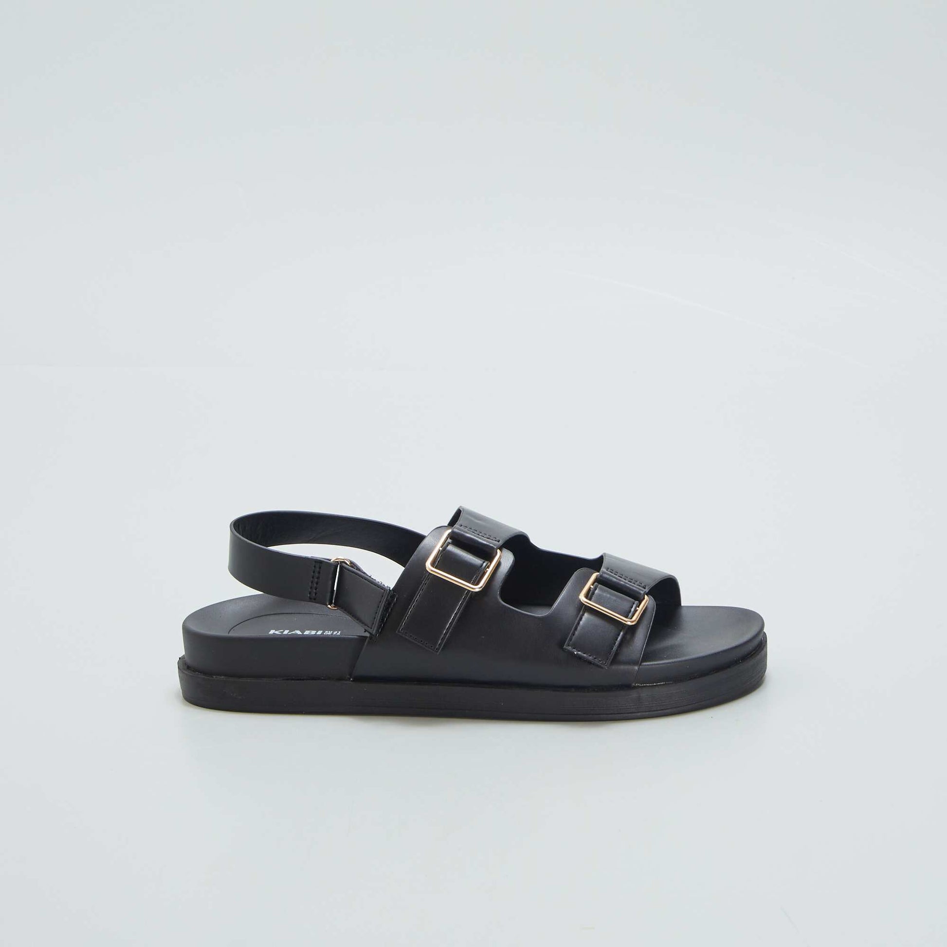 Sandales double-bride NOIR