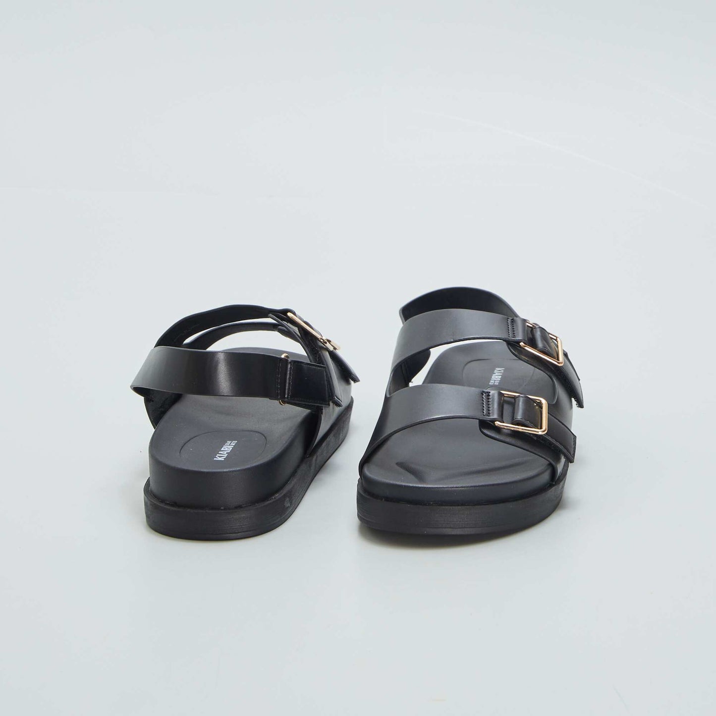 Sandales double-bride NOIR