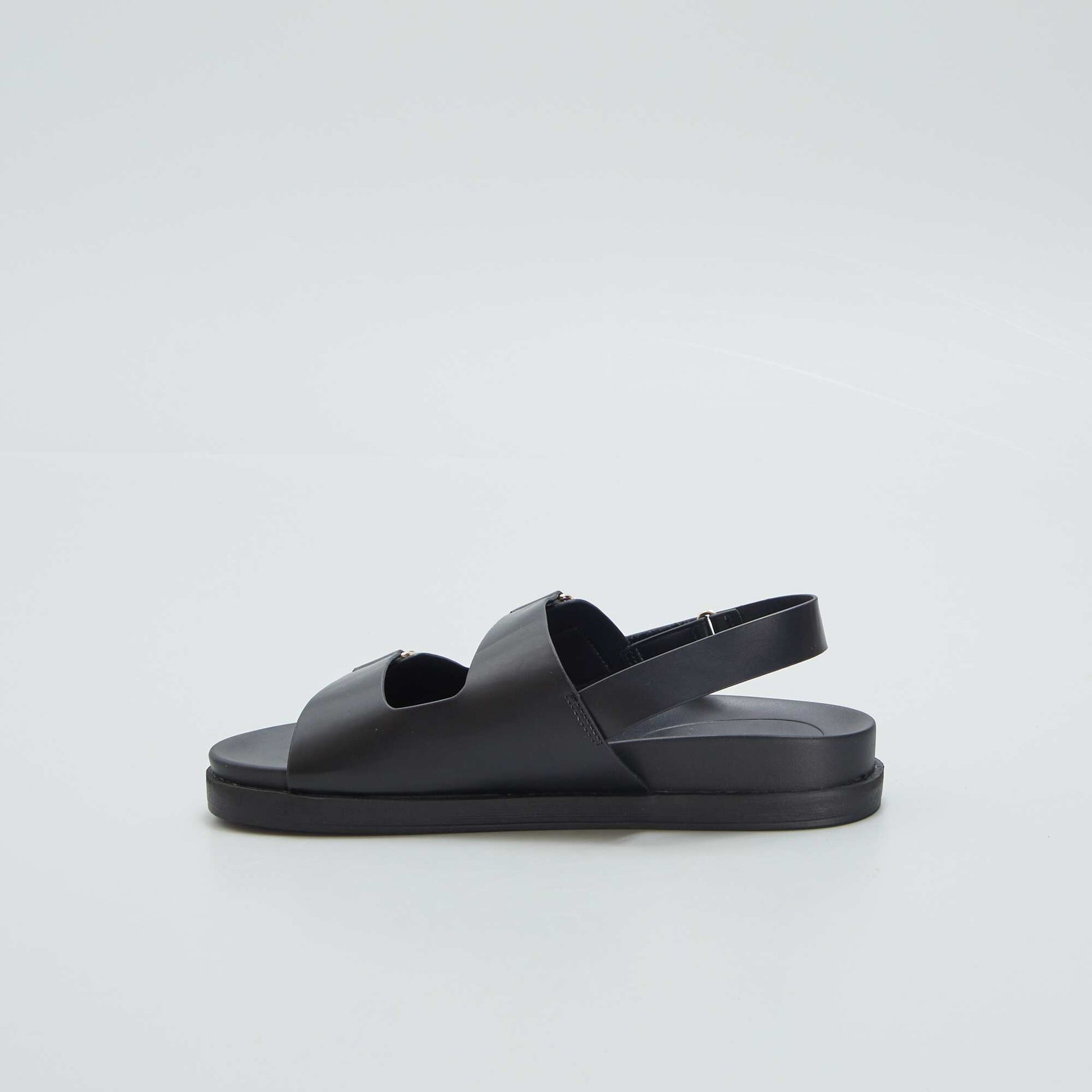Sandales double-bride NOIR