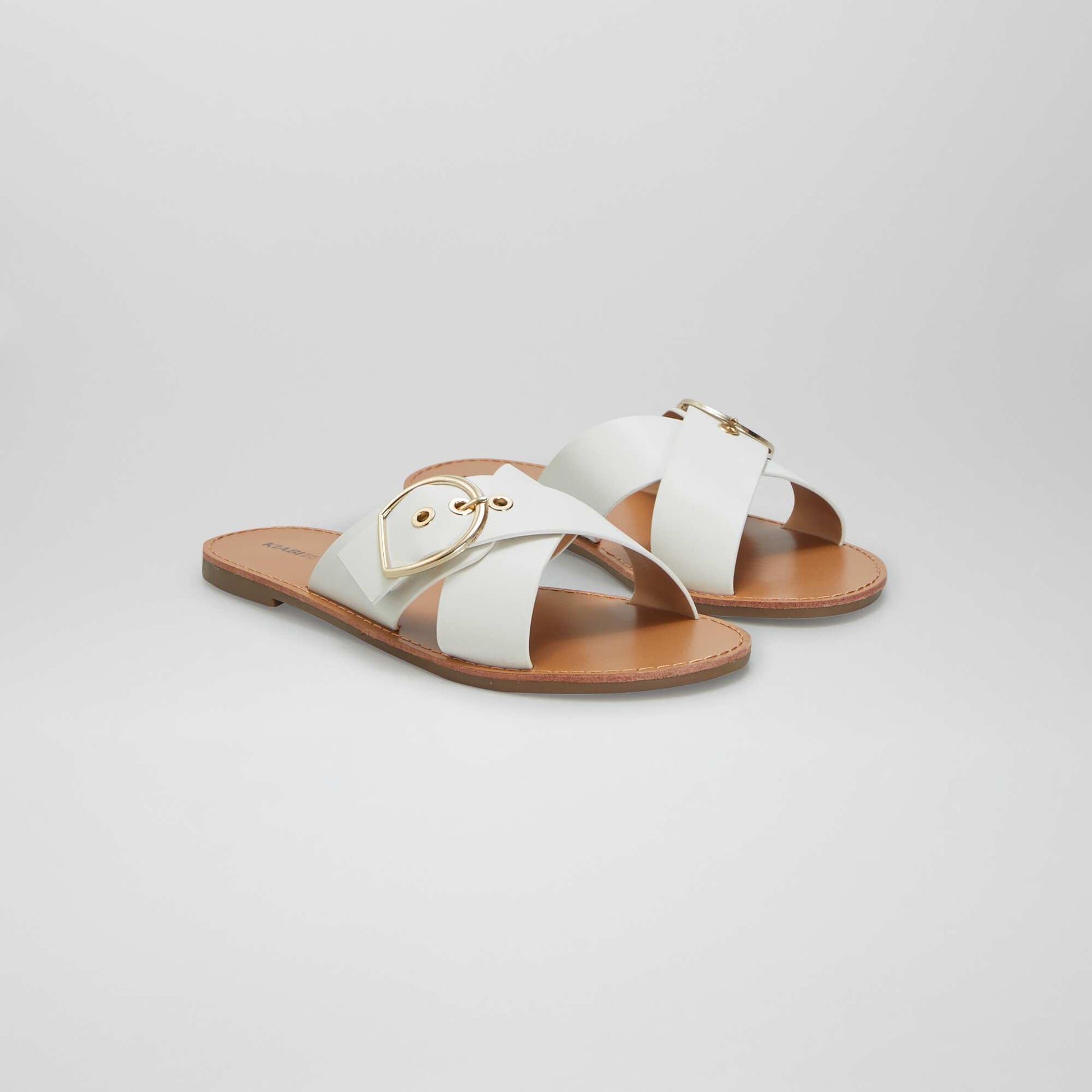 Sandales d tails boucle BLANC