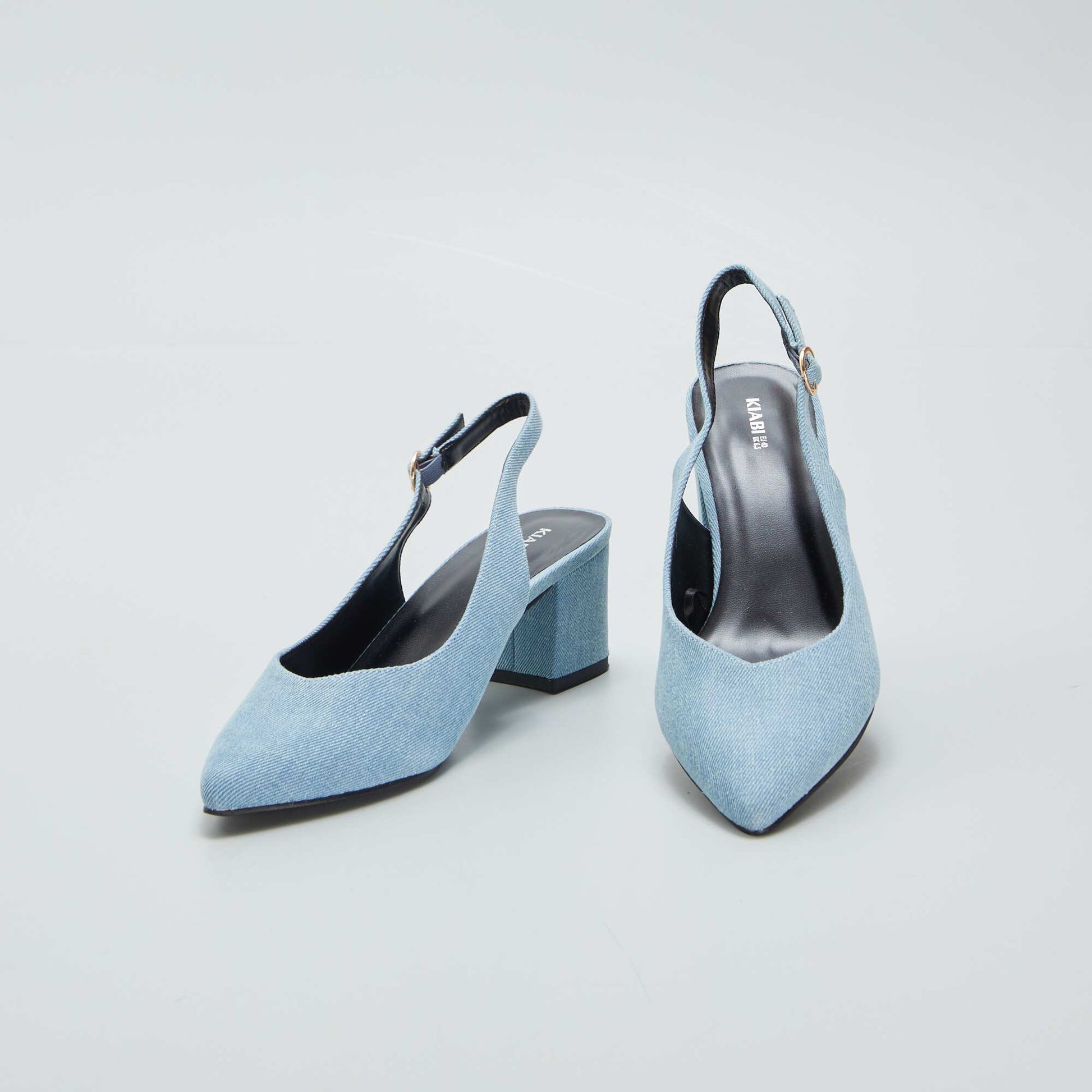 Escarpins unis Bleu