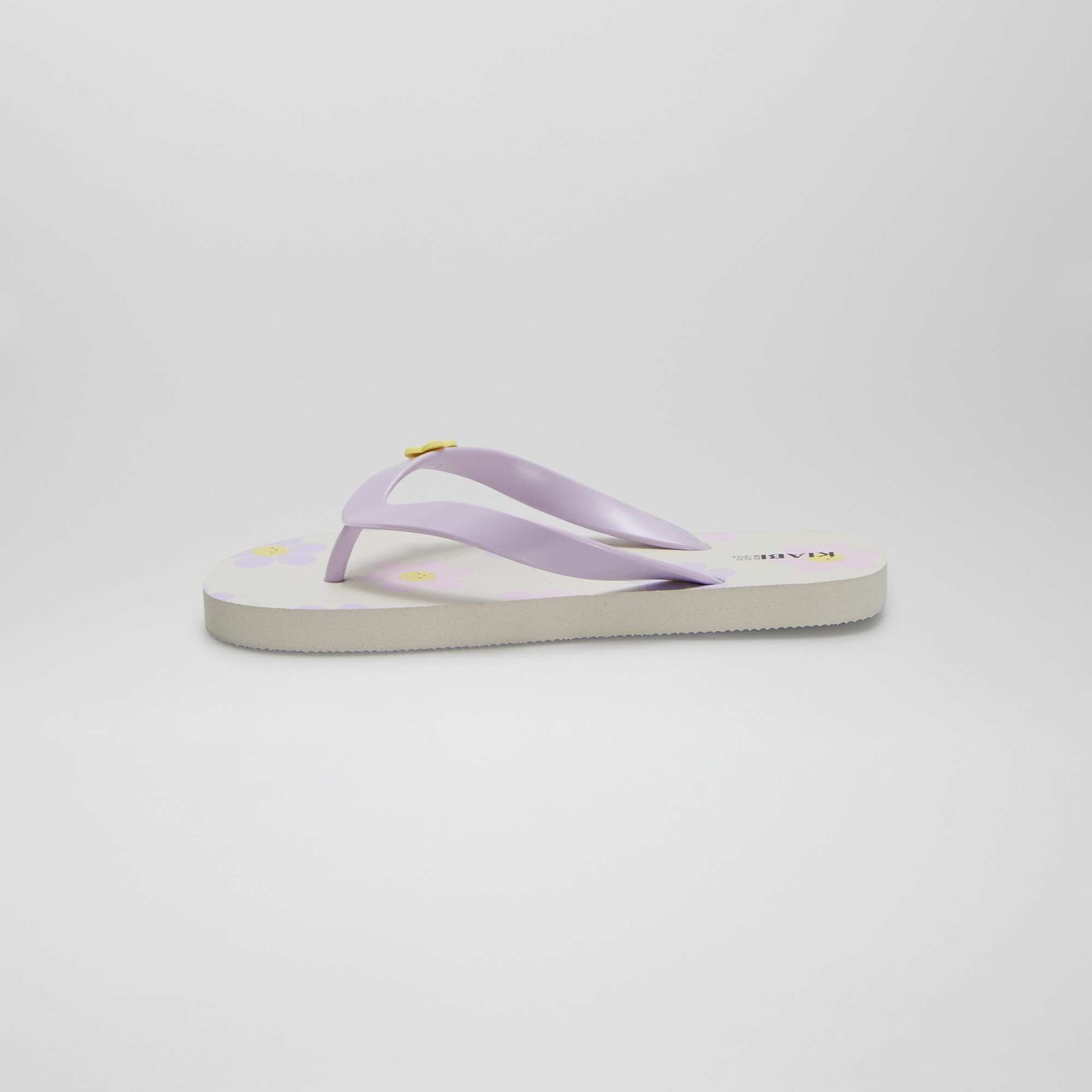 Tongs 'fleurs' Blanc/violet