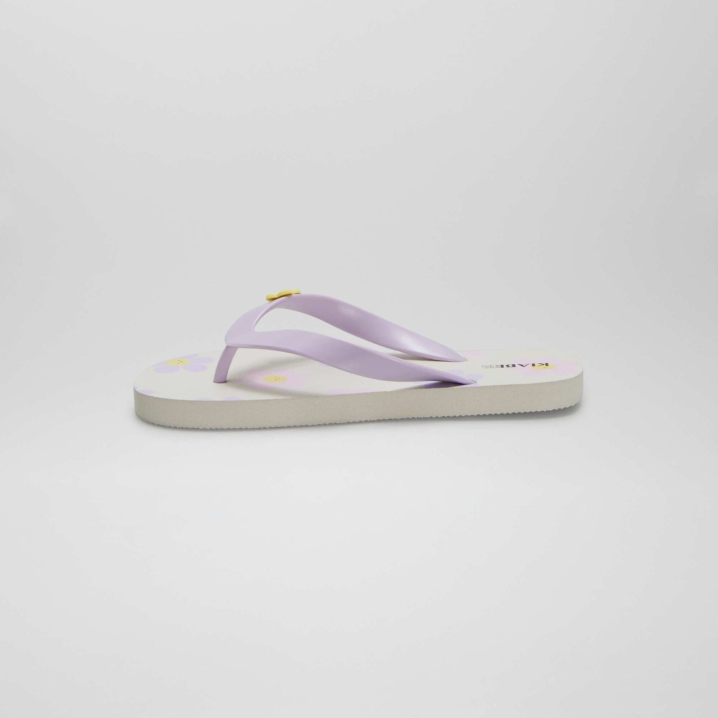 Tongs 'fleurs' Blanc/violet