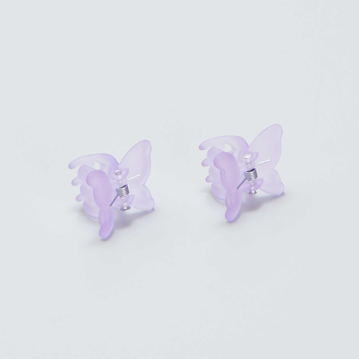 Lot de 8 pinces crabes papillon Violet/rose/bleu