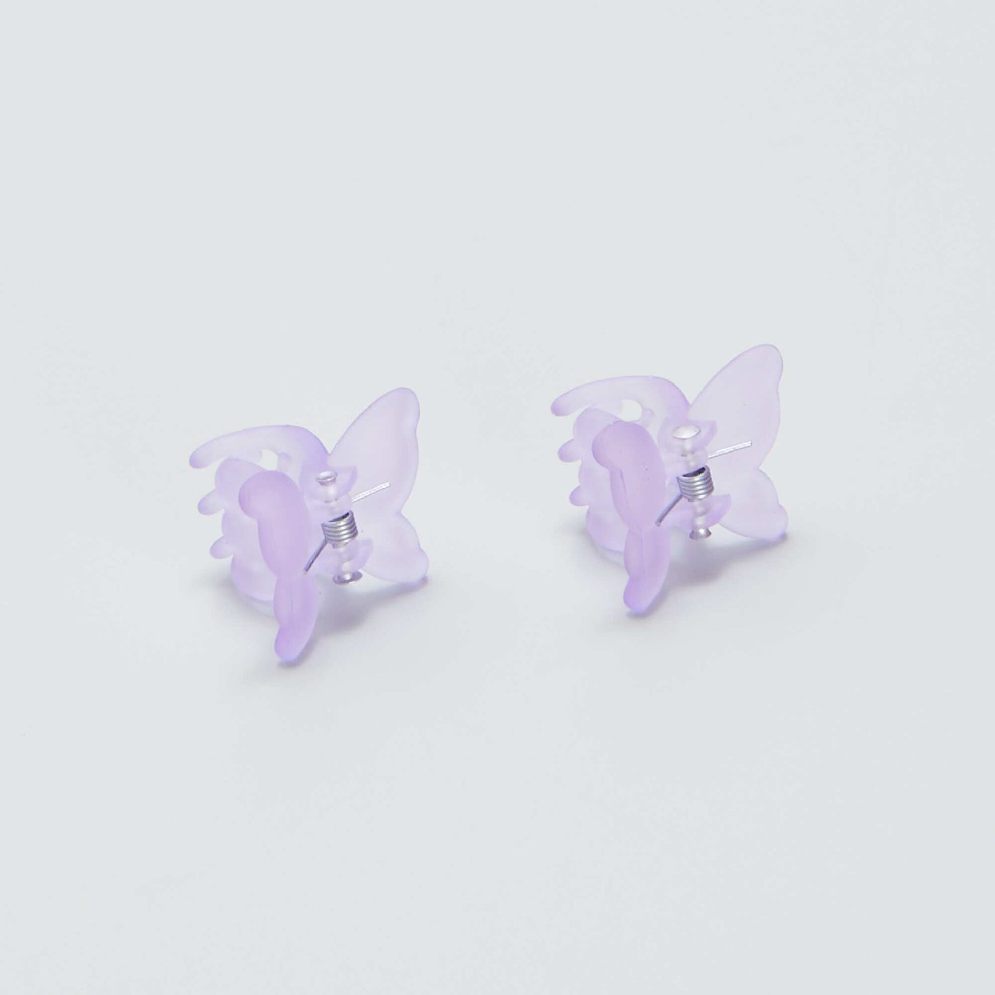 Lot de 8 pinces crabes papillon Violet/rose/bleu