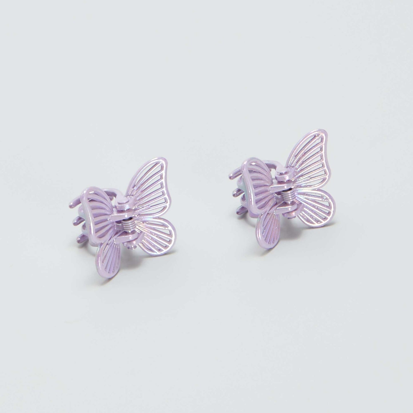 Lot de 8 pinces crabes papillon Violet/rose/bleu