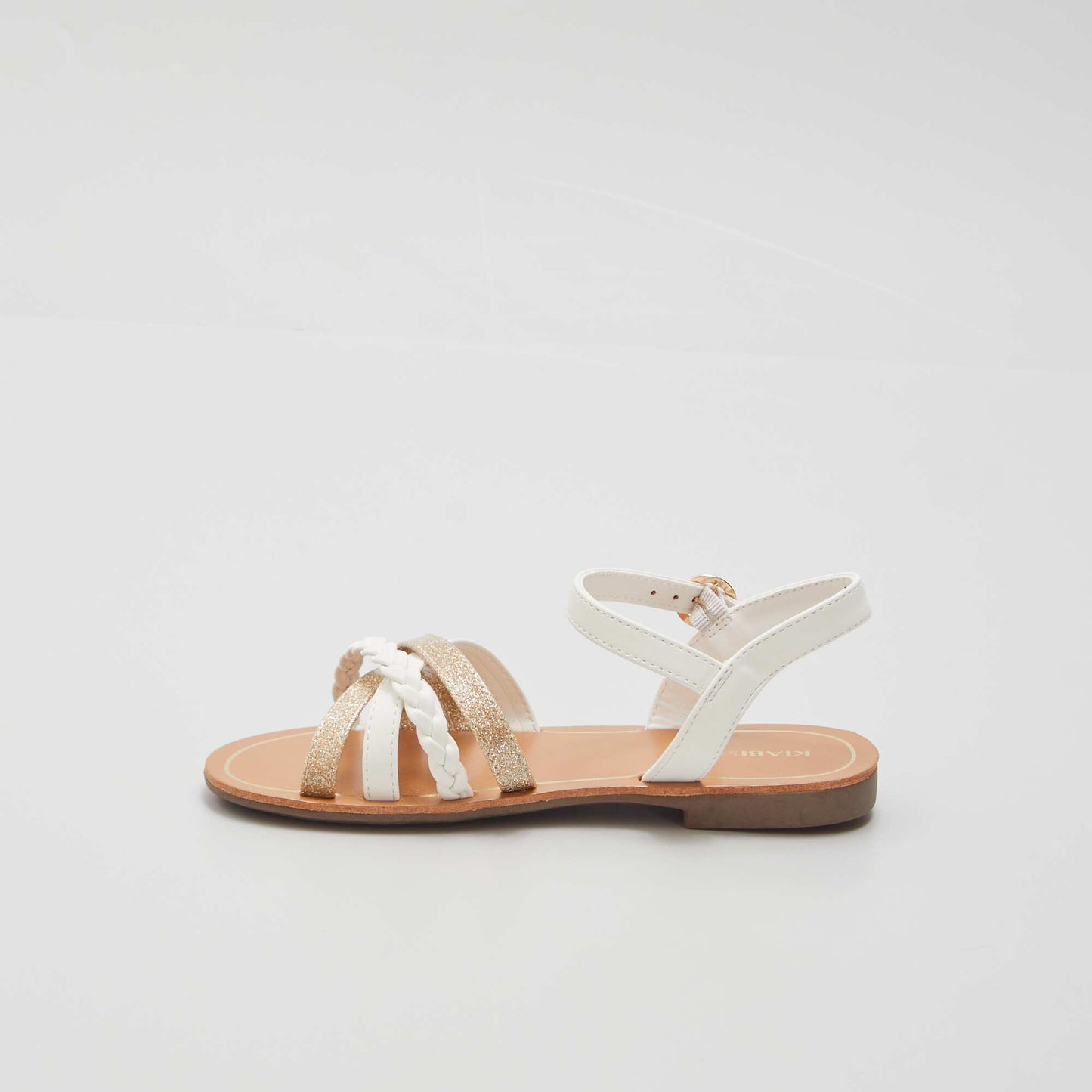 Sandales multiples brides fantaisies blanc