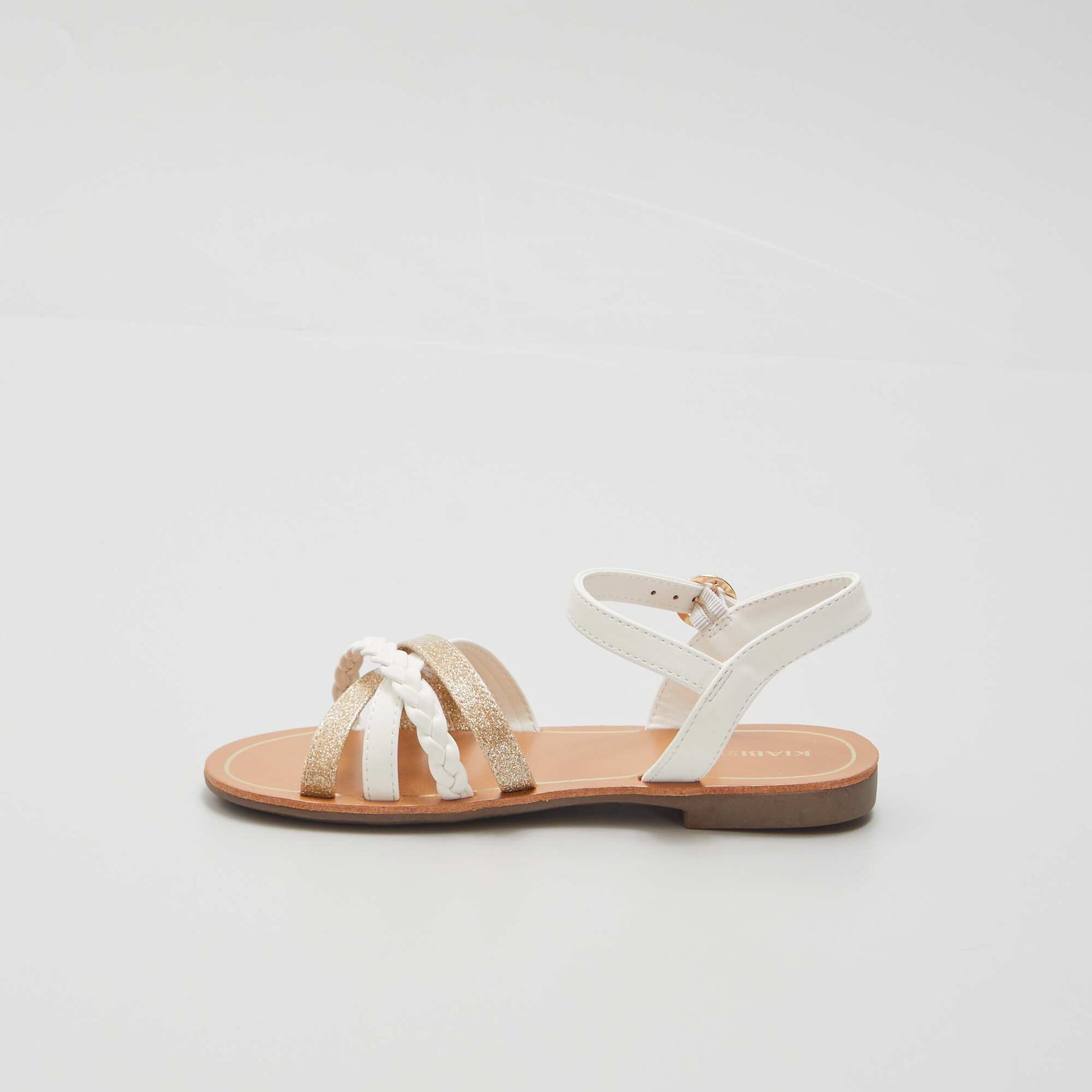 Sandales multiples brides fantaisies blanc