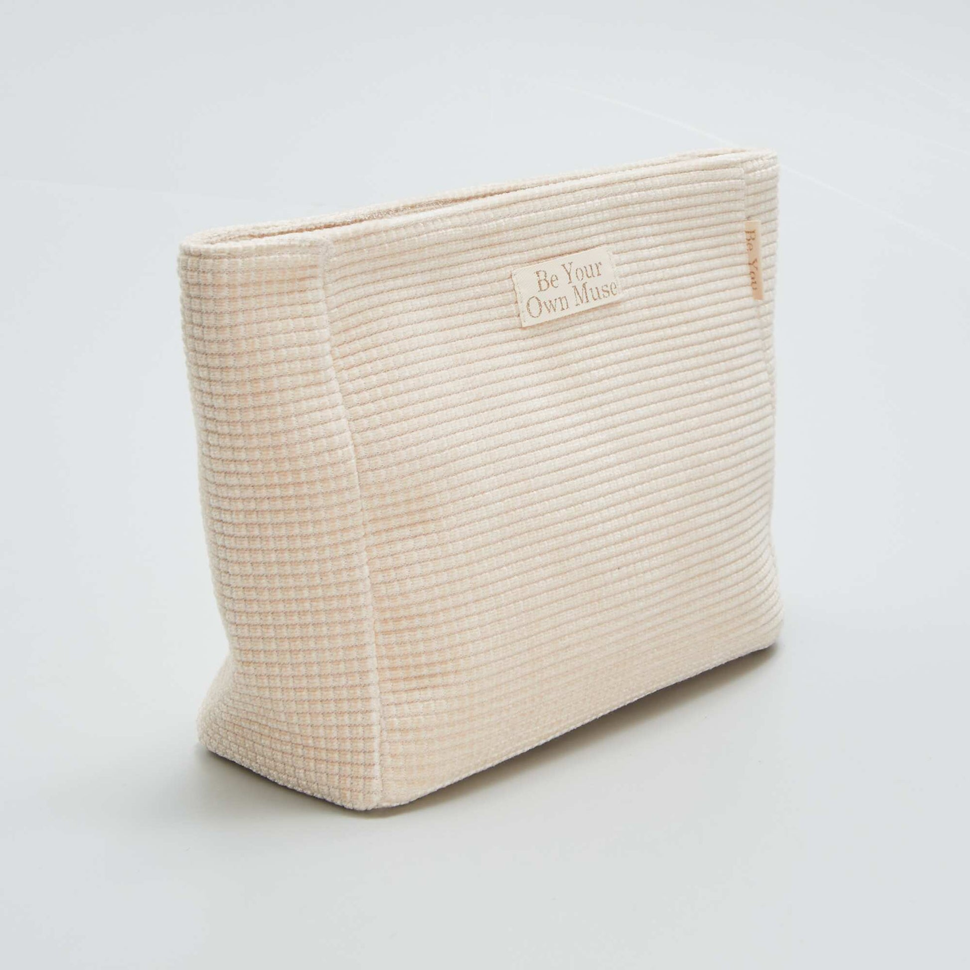 Trousse de toilette en velours c tel carr Beige