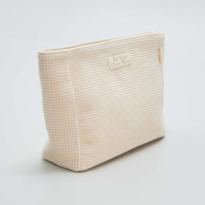 Trousse de toilette en velours c tel carr Beige