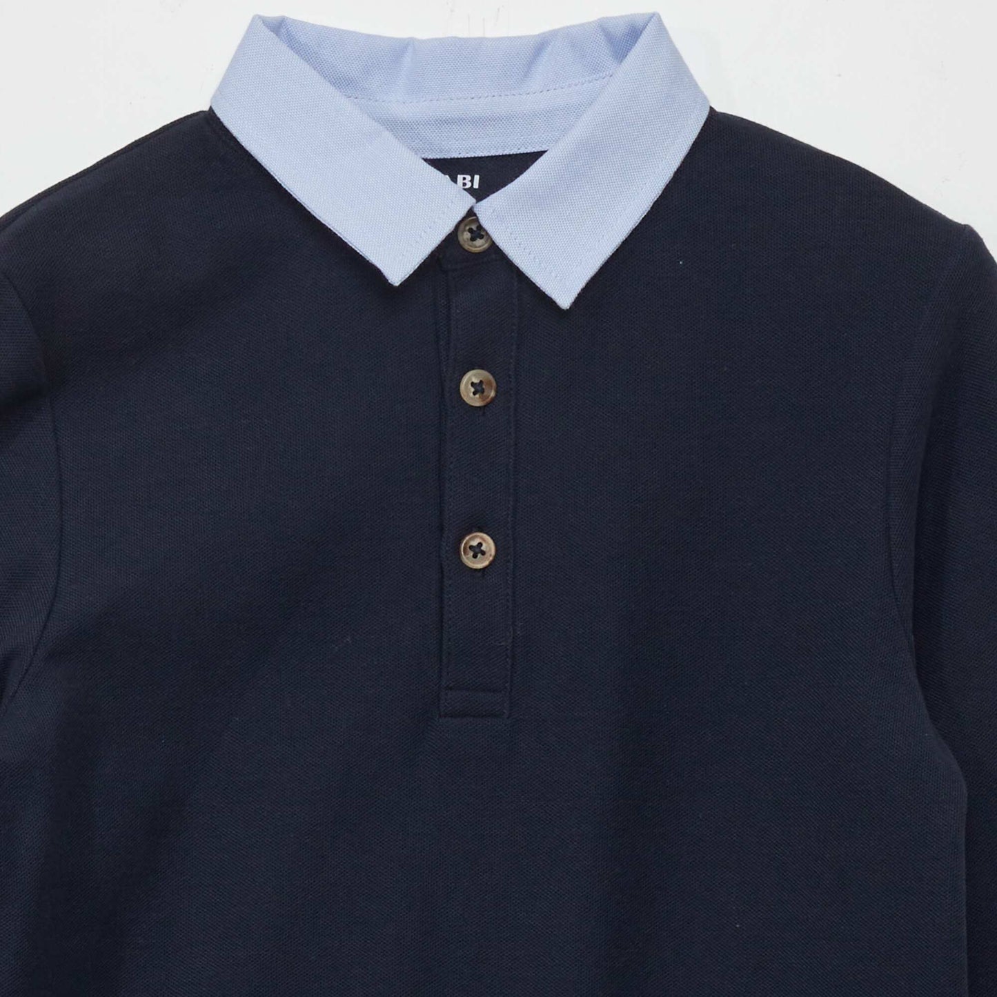 Polo effet 2 en 1 avec chemise Bleu marine