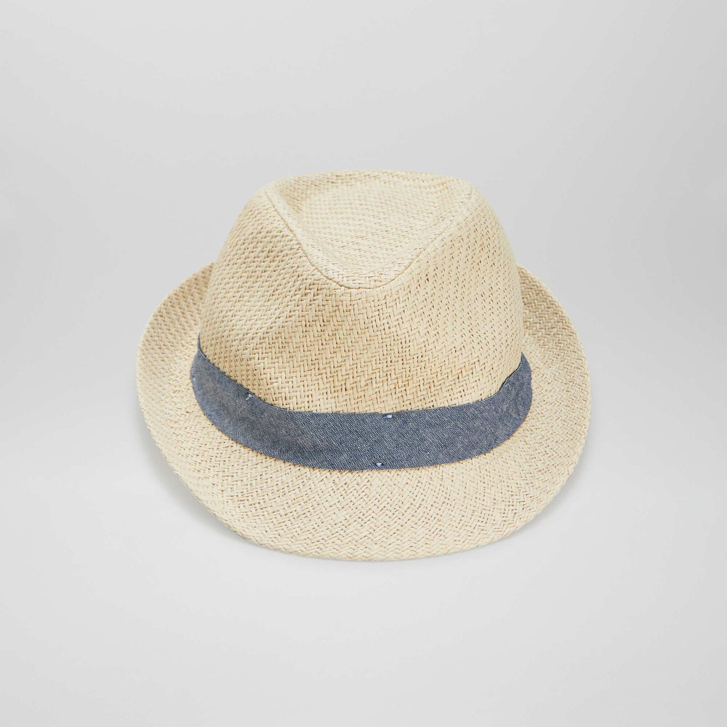 Chapeau de paille avec bandeau Beige