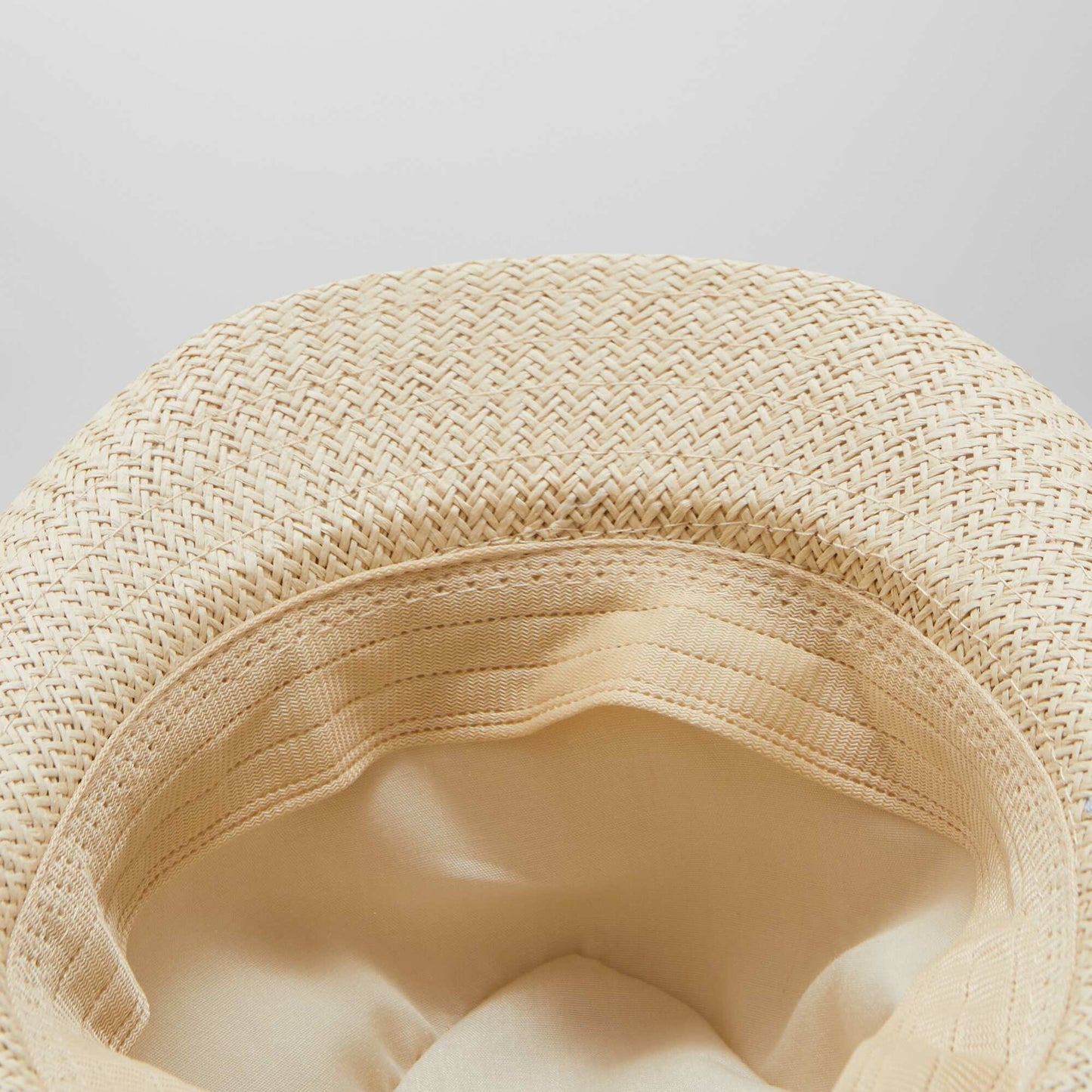 Chapeau de paille avec bandeau Beige