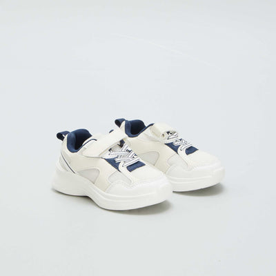 Baskets de sport avec scratchs BLANC