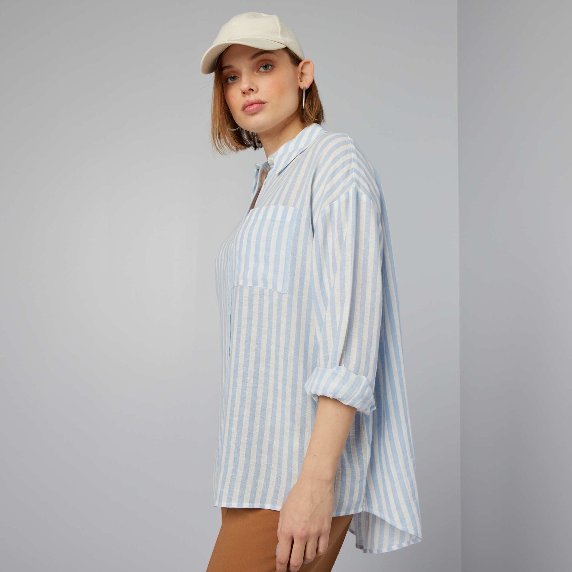 Chemise ray e Bleu