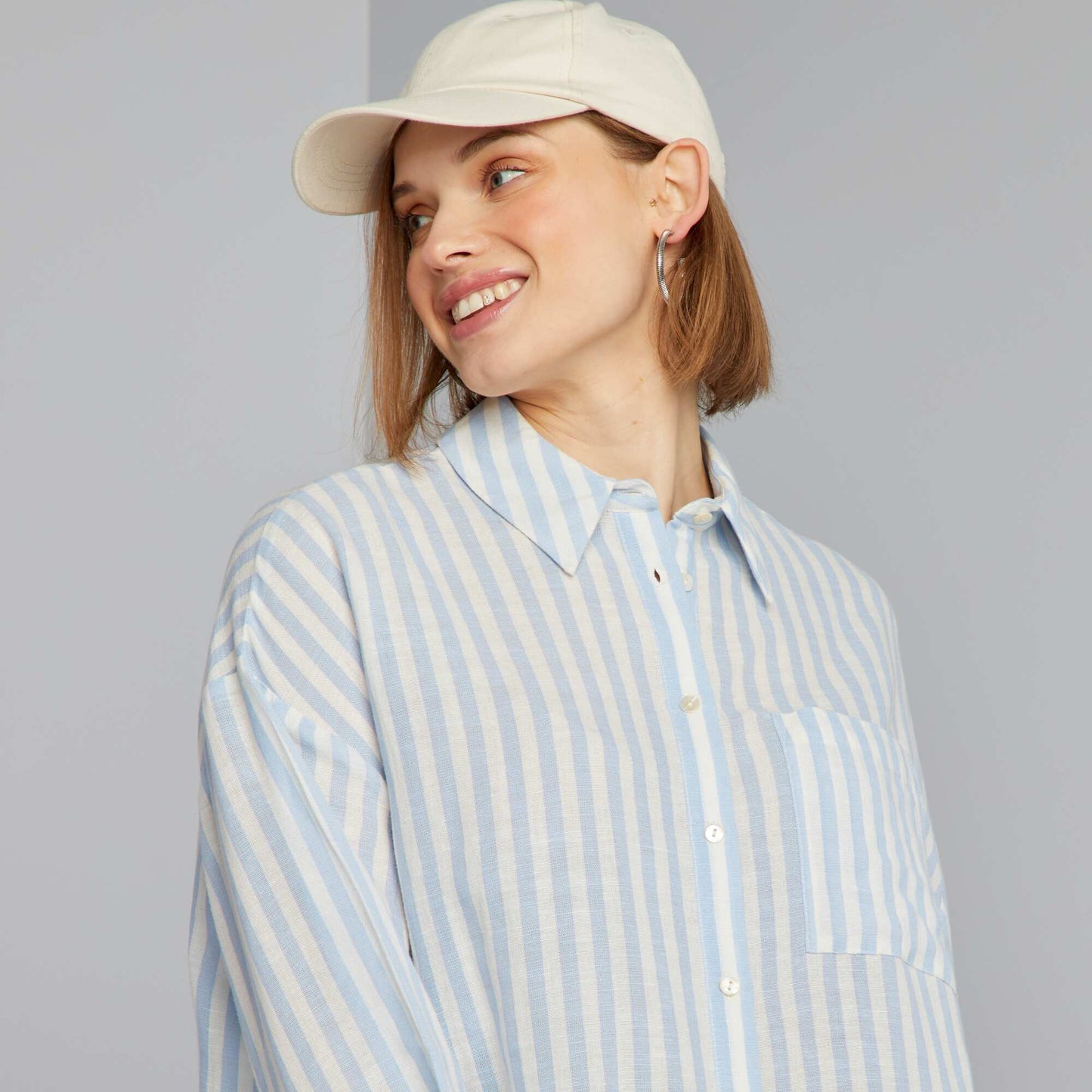 Chemise ray e Bleu