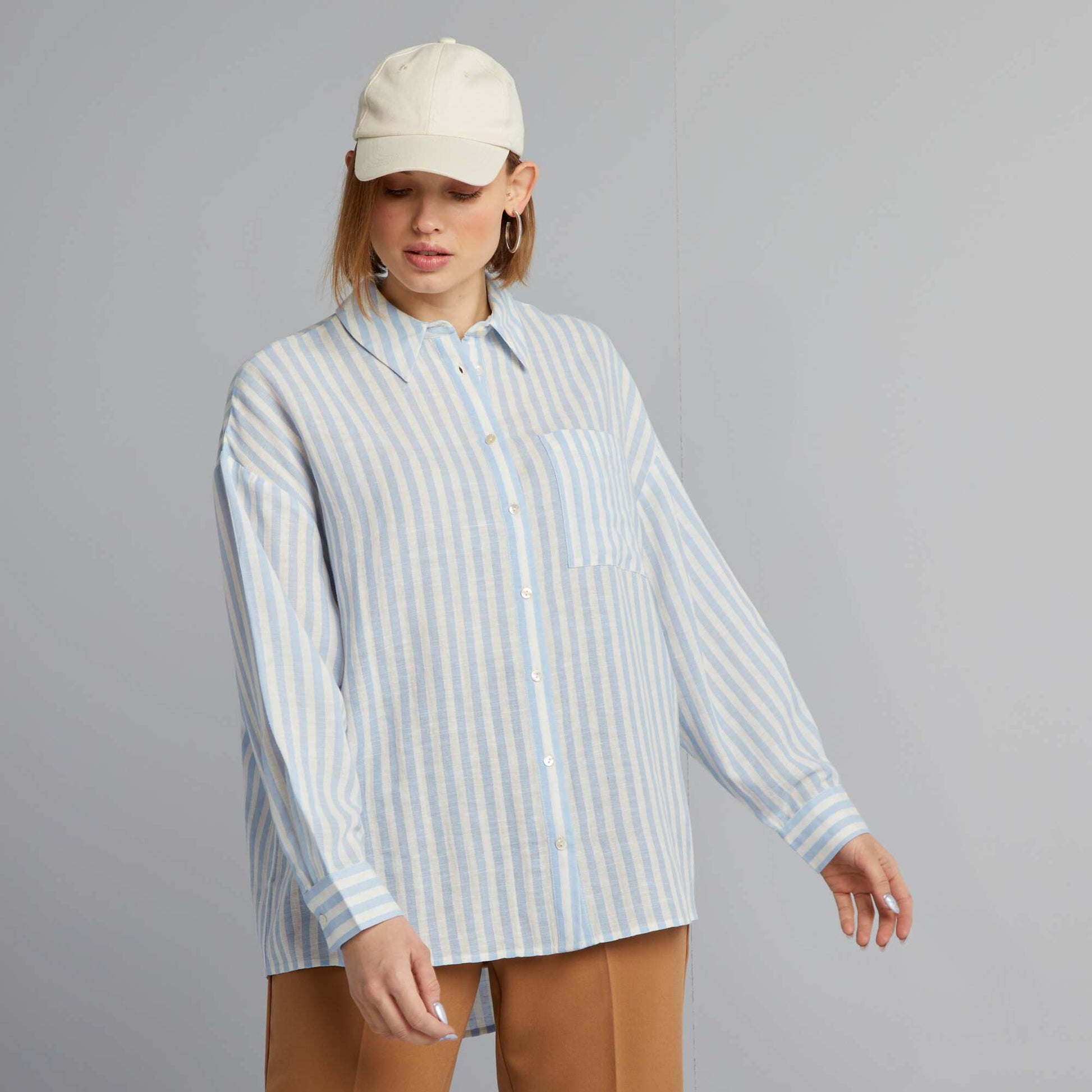 Chemise ray e Bleu