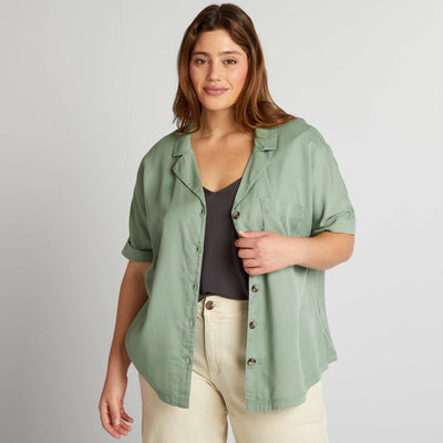 Chemisier l ger col pyjama Vert