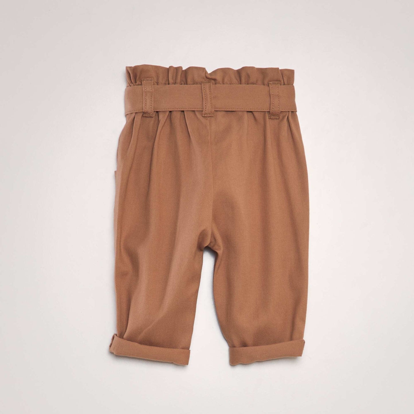 Pantalon avec ceinture nouer Marron