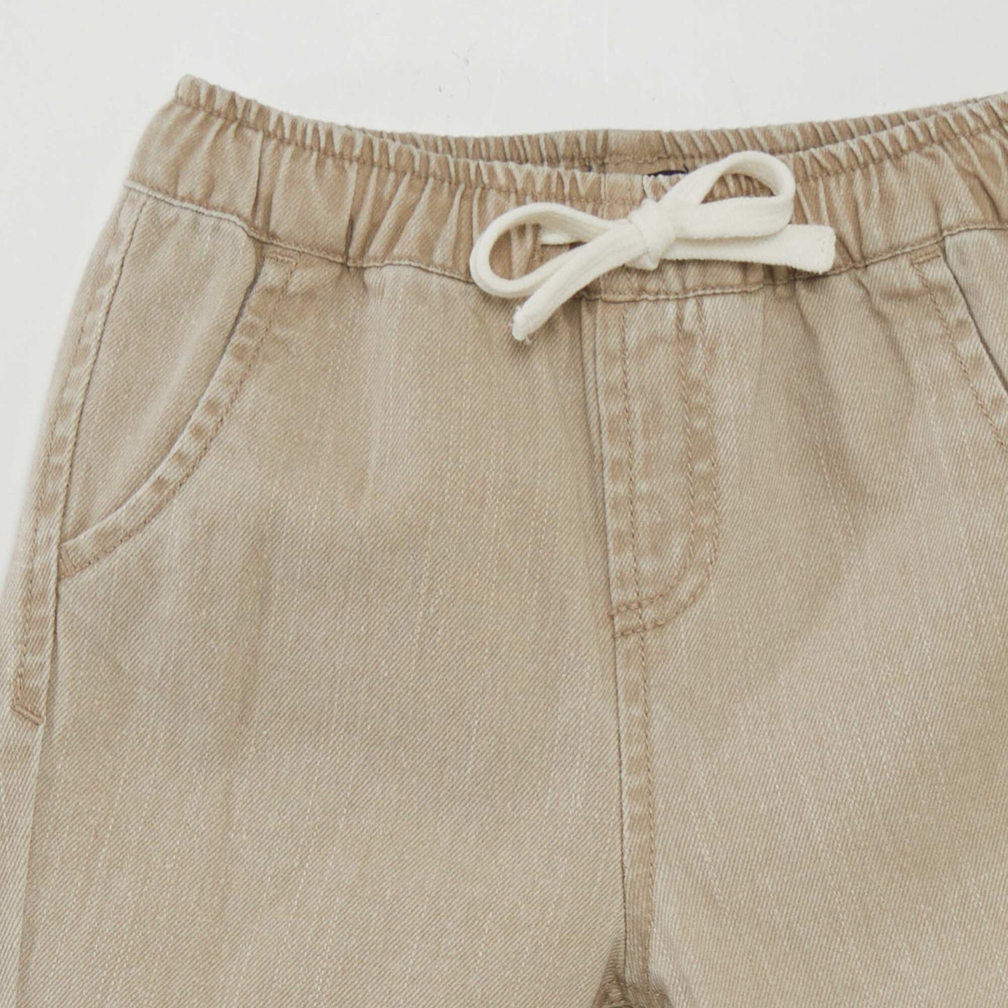 Pantalon paperbag en jean Beige