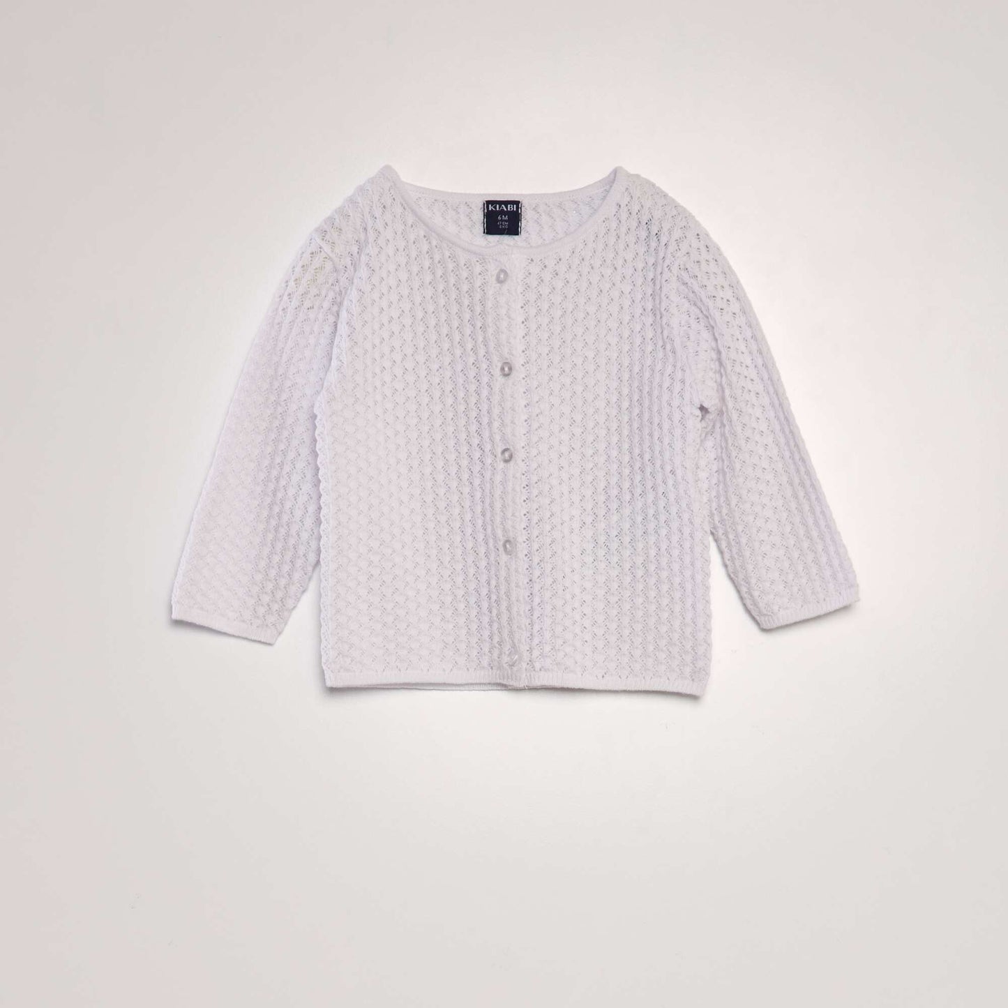 Gilet maille fantaisie blanc