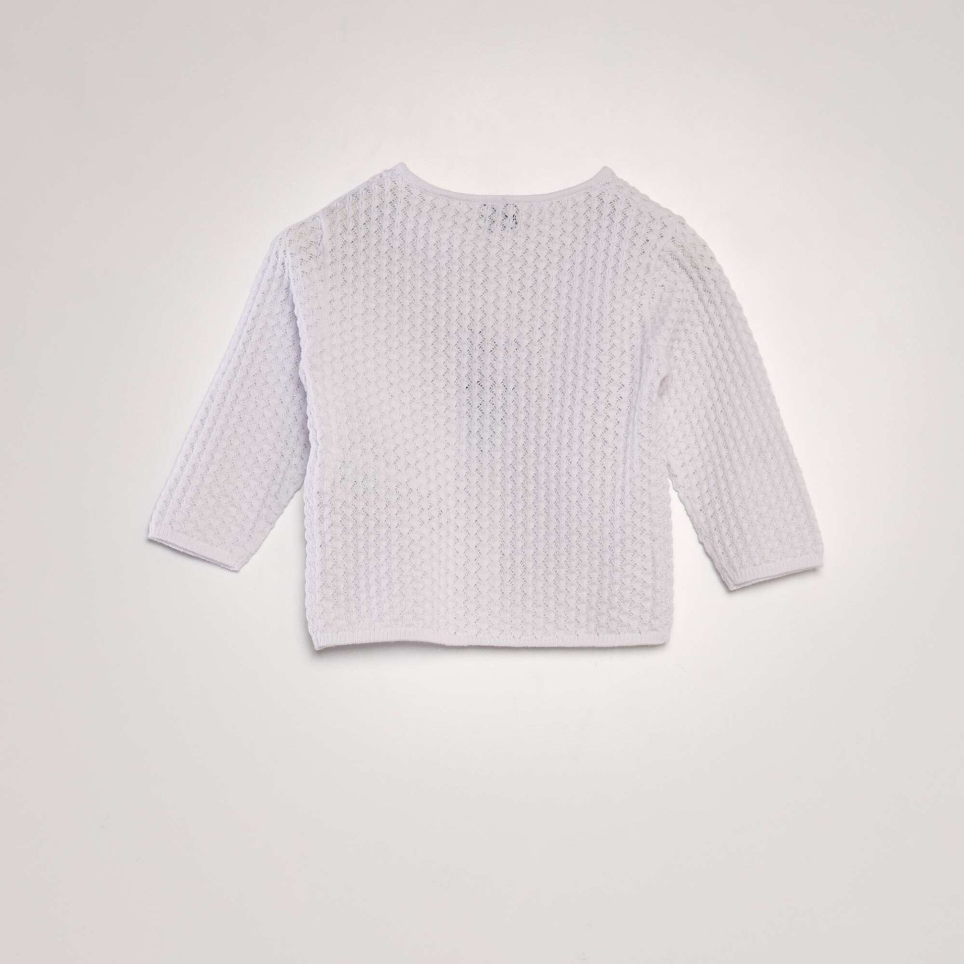 Gilet maille fantaisie blanc