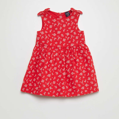 Robe sans manches motif Rouge