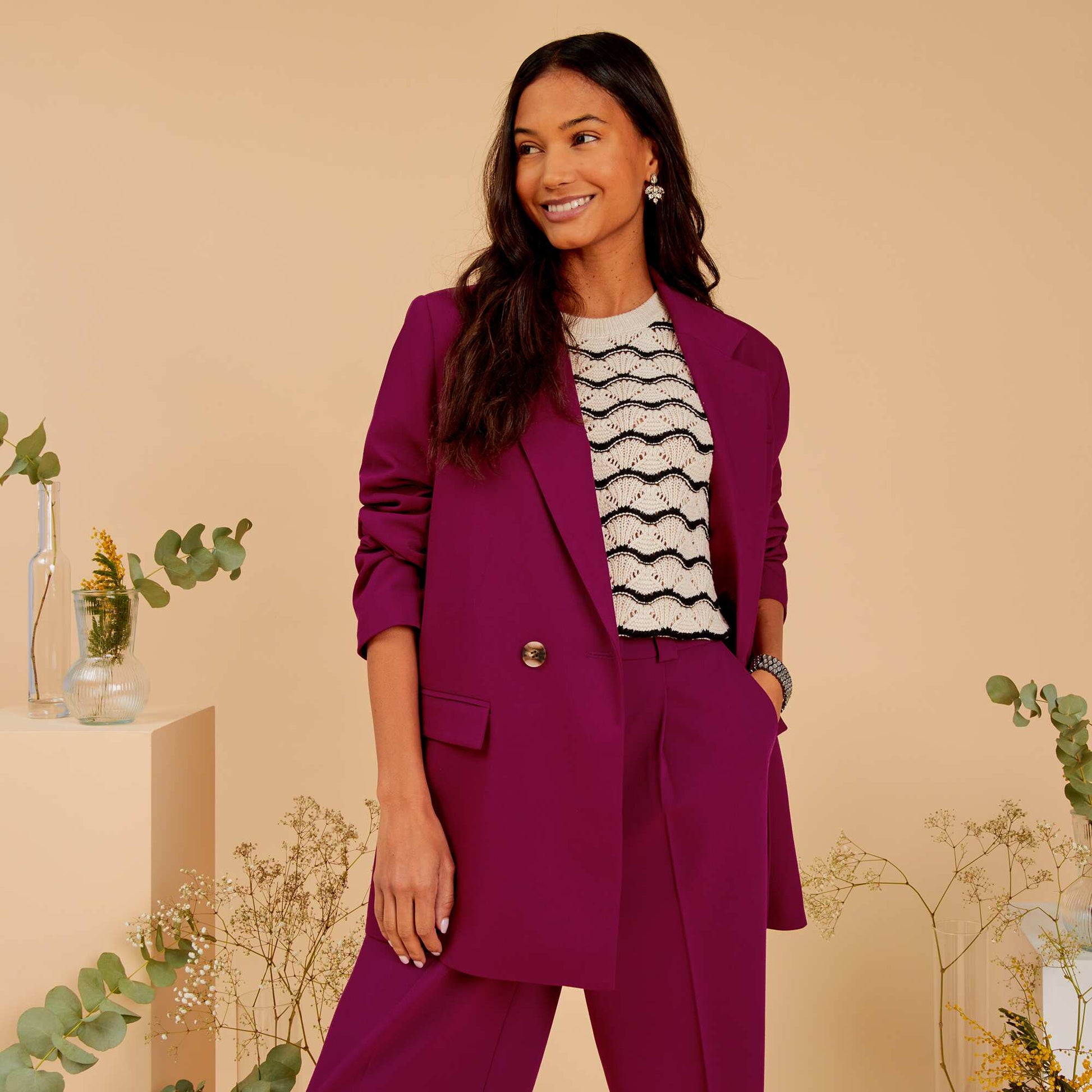 Veste de tailleur oversize Violet