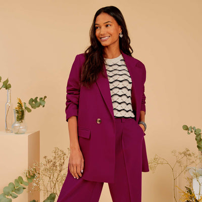 Veste de tailleur oversize Violet