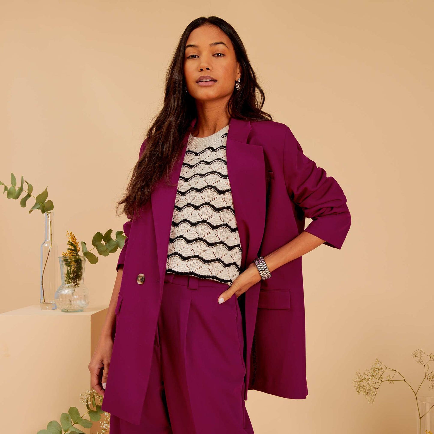 Veste de tailleur oversize Violet